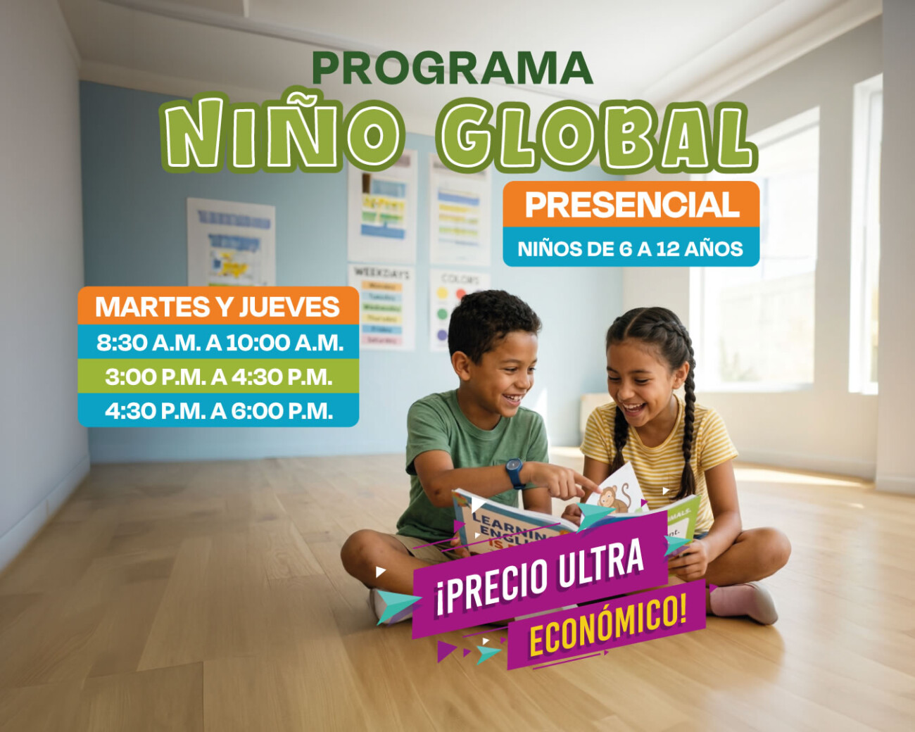 Curso ingles Bucaramanga Niño Global Presencial