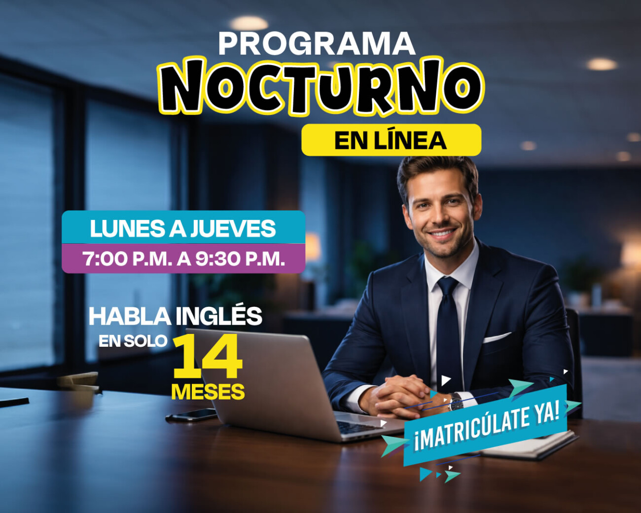 Curso ingles Nocturno En linea